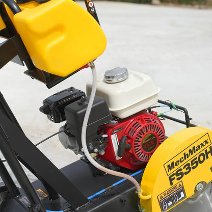 MechMaxx FS350H Concrete Floor Saw Honda GX160 Walk-Behind 14" Blade 4" Cutting Depth New