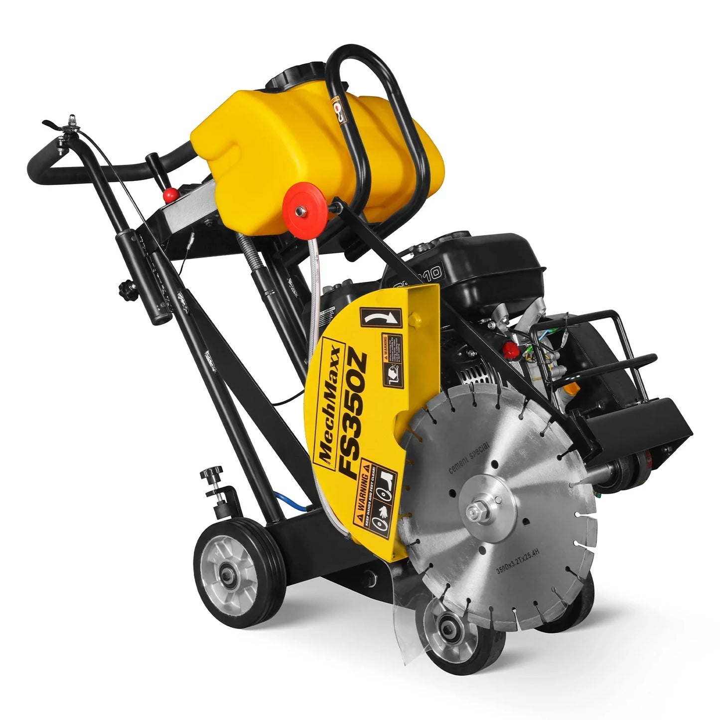 MechMaxx FS350Z Concrete Floor Saw 5.8 HP Walk-Behind 14" Blade 4" Cutting Depth New