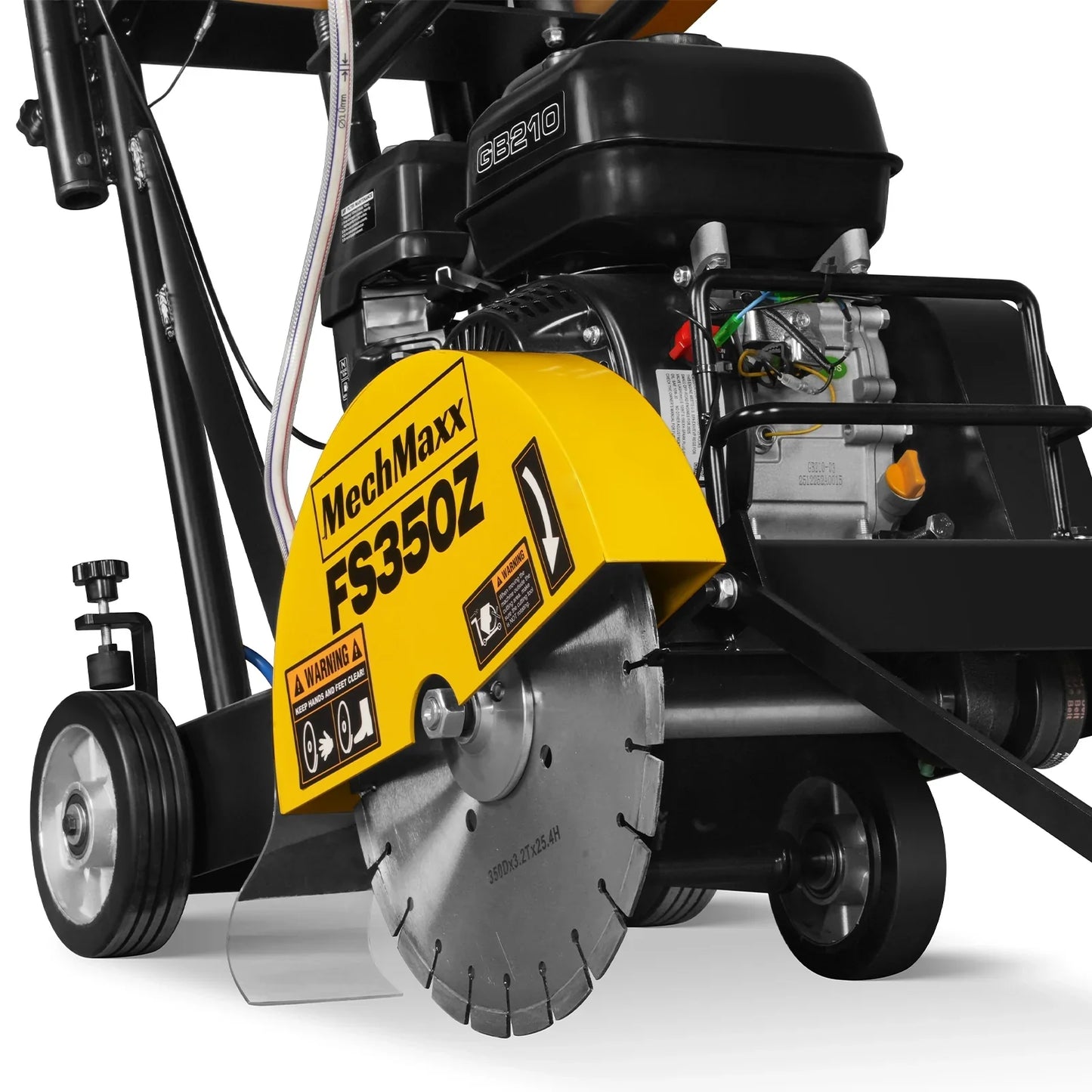 MechMaxx FS350Z Concrete Floor Saw 5.8 HP Walk-Behind 14" Blade 4" Cutting Depth New
