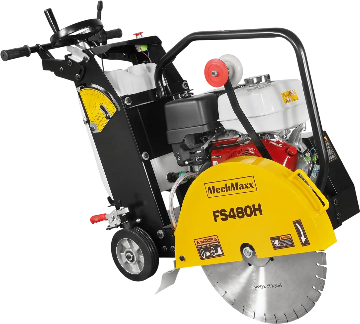 MechMaxx FS480H Concrete Floor Saw Honda GX390 Walk-Behind 20" Blade 7" Cutting Depth New