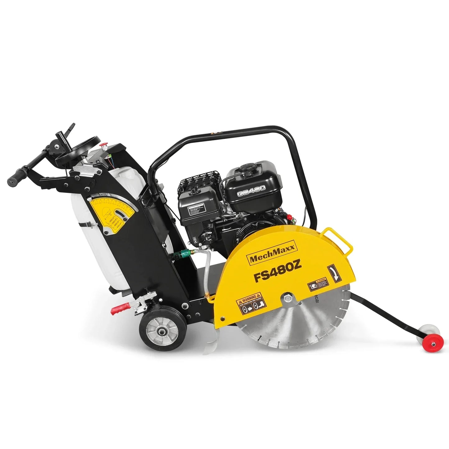 MechMaxx FS480Z Concrete Floor Saw 15 HP Walk-Behind 20" Blade 7" Cutting Depth New