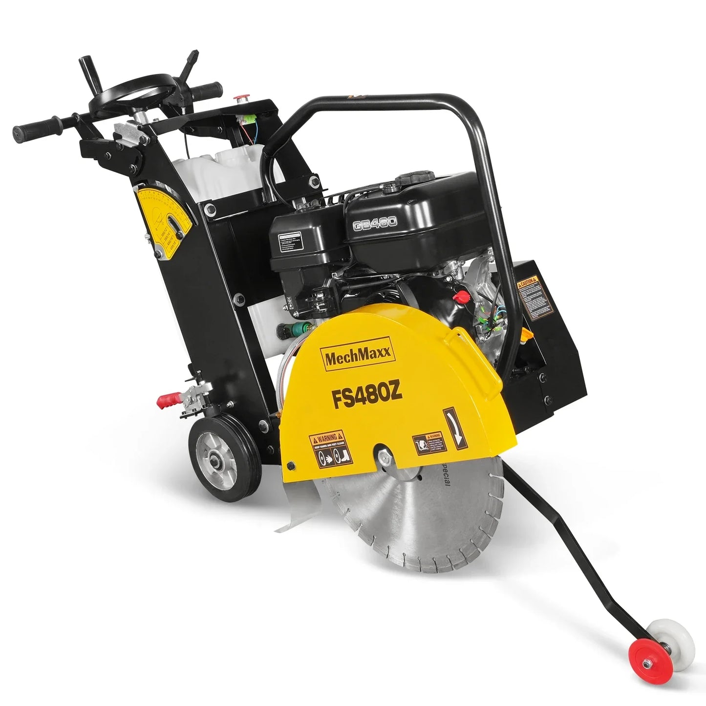 MechMaxx FS480Z Concrete Floor Saw 15 HP Walk-Behind 20" Blade 7" Cutting Depth New