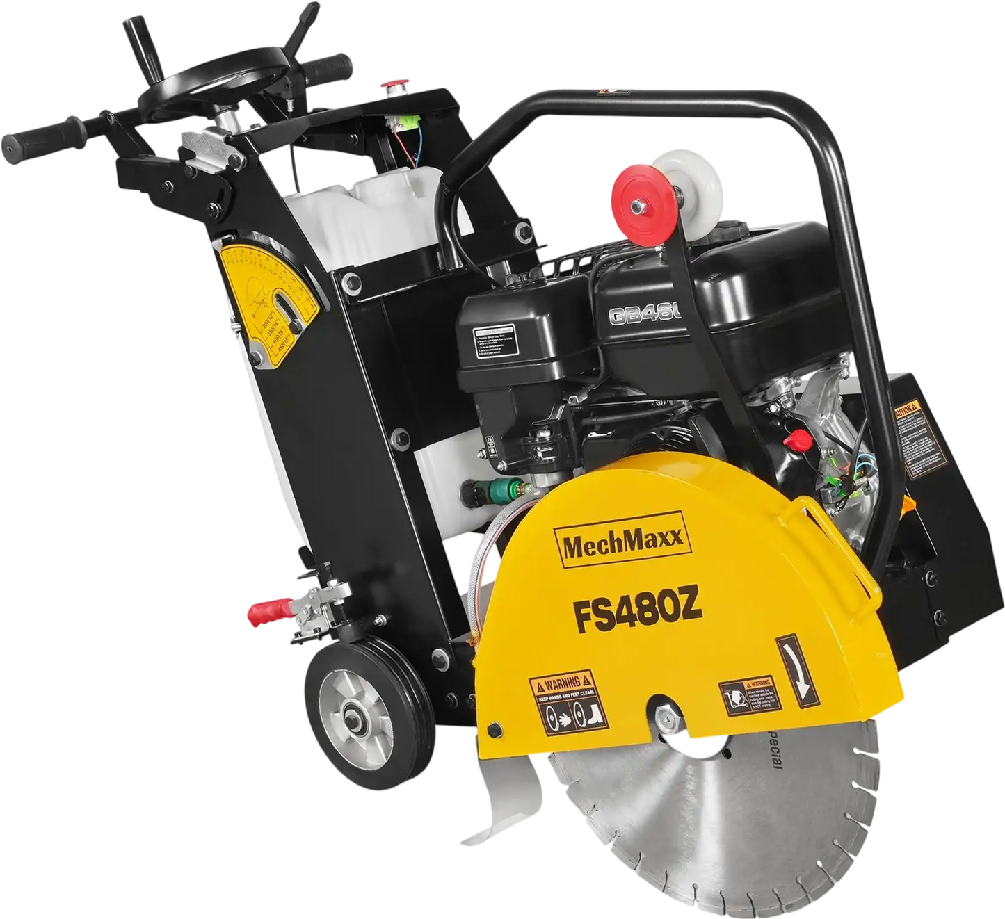 MechMaxx FS480Z Concrete Floor Saw 15 HP Walk-Behind 20" Blade 7" Cutting Depth New