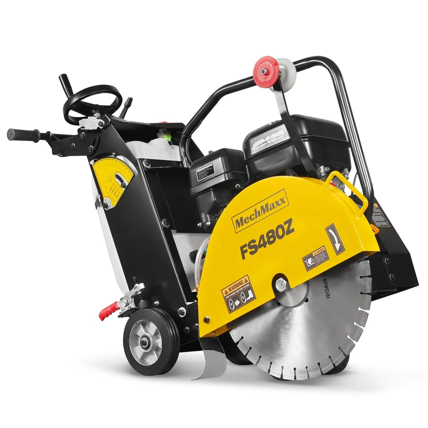 MechMaxx FS480Z Concrete Floor Saw 15 HP Walk-Behind 20" Blade 7" Cutting Depth New