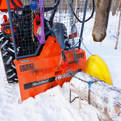 MechMaxx FW8800 Forestry Winch 8800 lbs 3-Point Hitch Log Skidding 200' Cable 25-60 HP Tractor Category 1 Hookup New