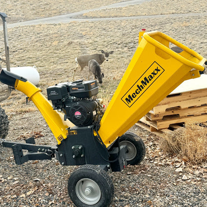 MechMaxx GS1500 Wood Chipper 5" Electric Start DUCAR 420cc Gasoline Engine Powered New