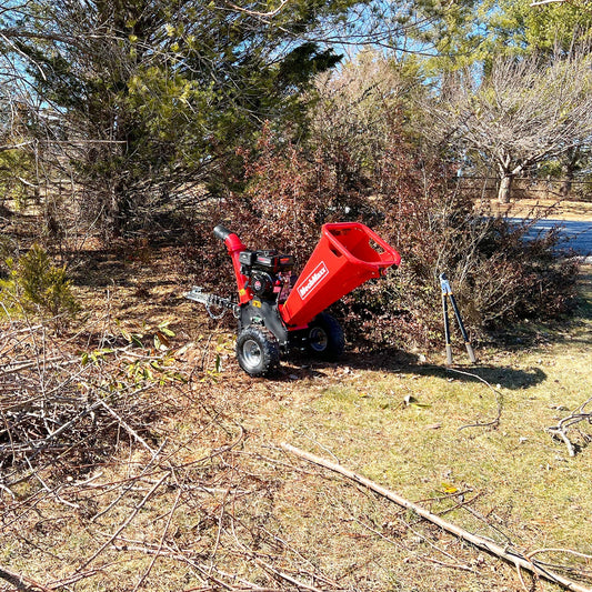 MechMaxx GS650 Wood Chipper 4" DUCAR 212cc 7HP Gas Engine Powered with Towbar New