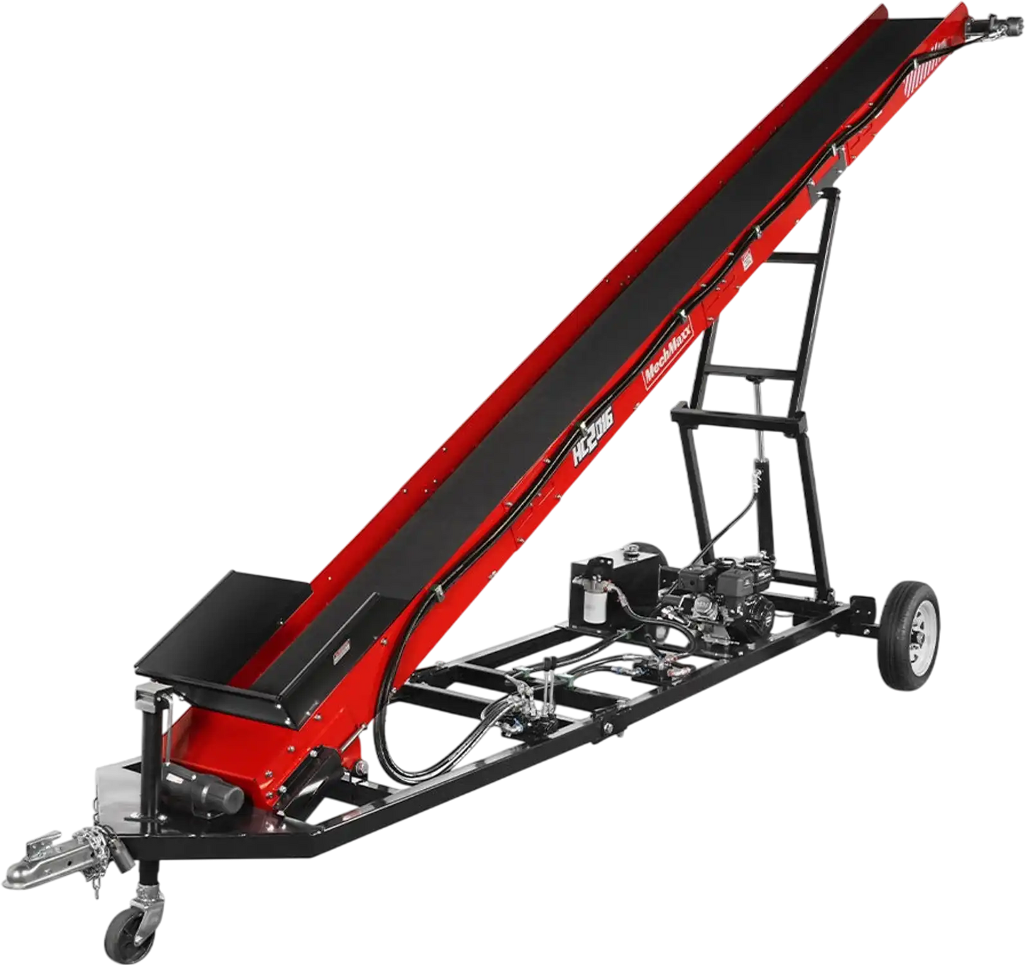 MechMaxx HC2016 Firewood Conveyor 7HP 212cc Gas Powered 124" Lift Height 236" Length 16" Width New