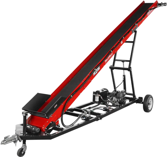 MechMaxx HC2016 Firewood Conveyor 7HP 212cc Gas Powered 124" Lift Height 236" Length 16" Width New