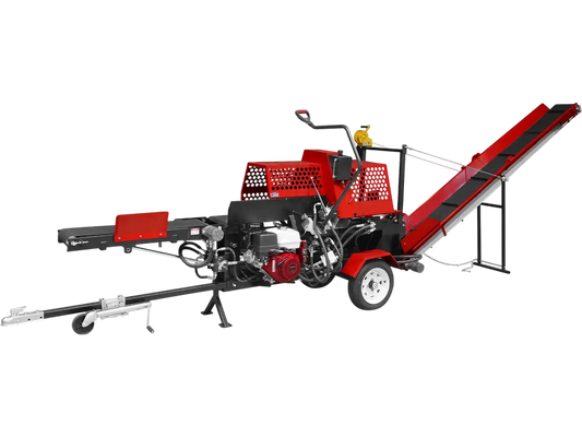 MechMaxx HLS20 Log Splitter Honda GX390 Firewood Processor w/ Conveyor 20 Ton 24" x 15" Log Capacity 18" Chainsaw New