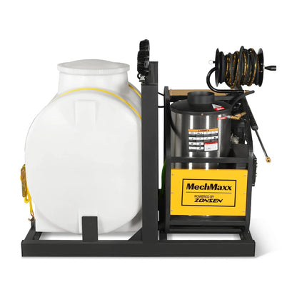 MechMaxx HPW40DT Pressure Washer 4000 PSI 4 GPM Hot Water Skid Mounted w/ 175 Gal Tank ZONSEN Electric Start Engine New