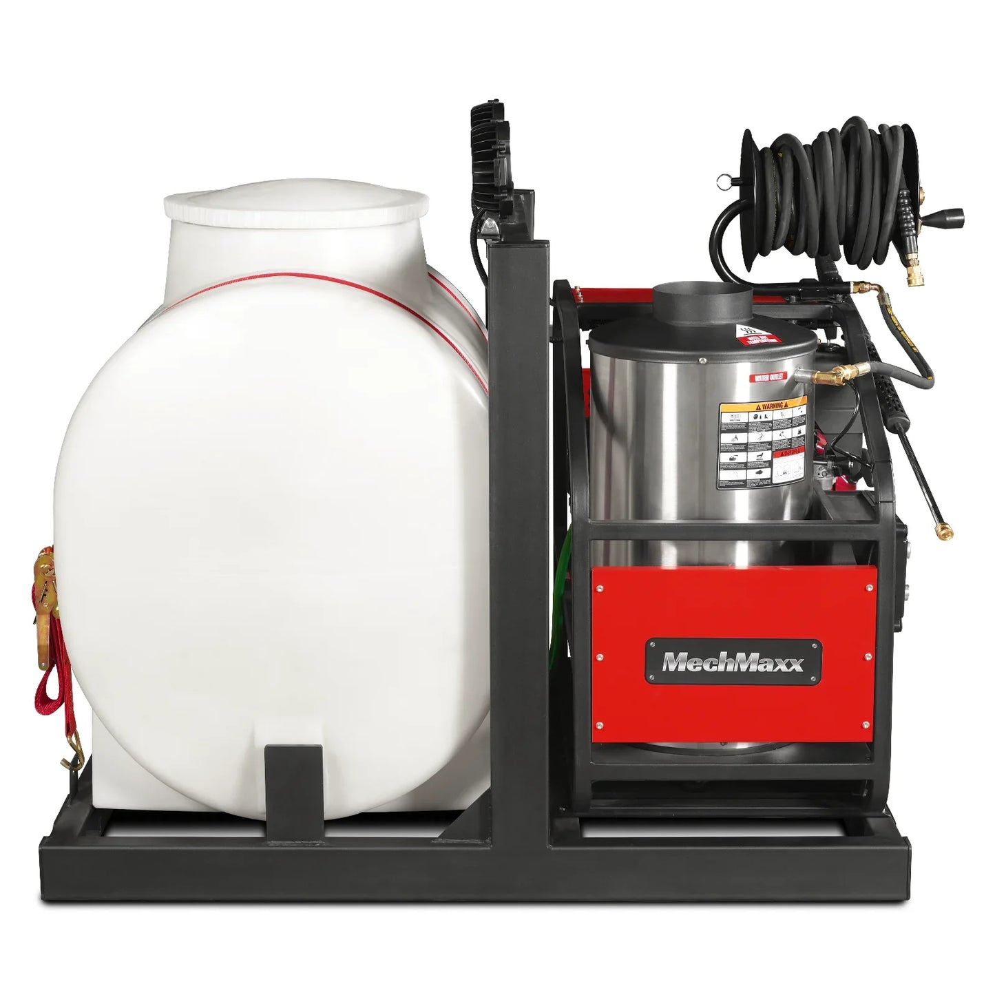 MechMaxx HPW40HT Pressure Washer 4000 PSI 4 GPM Honda Electric Start Hot Water Skid Mounted 175 Gal Tank New
