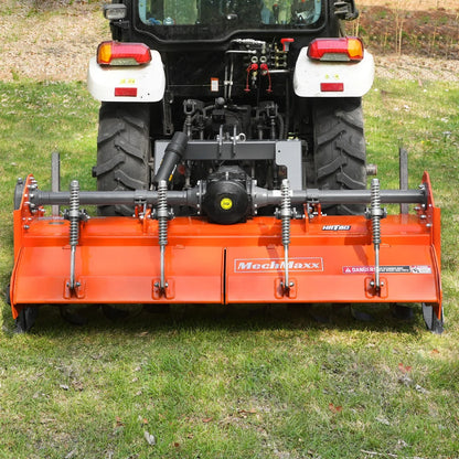 MechMaxx HRT80 Rotary Tiller 80" Heavy Duty 3 Point Hitch Cat.2 Gear Drive PTO Shaft Included Slip Clutch 40-80 HP New