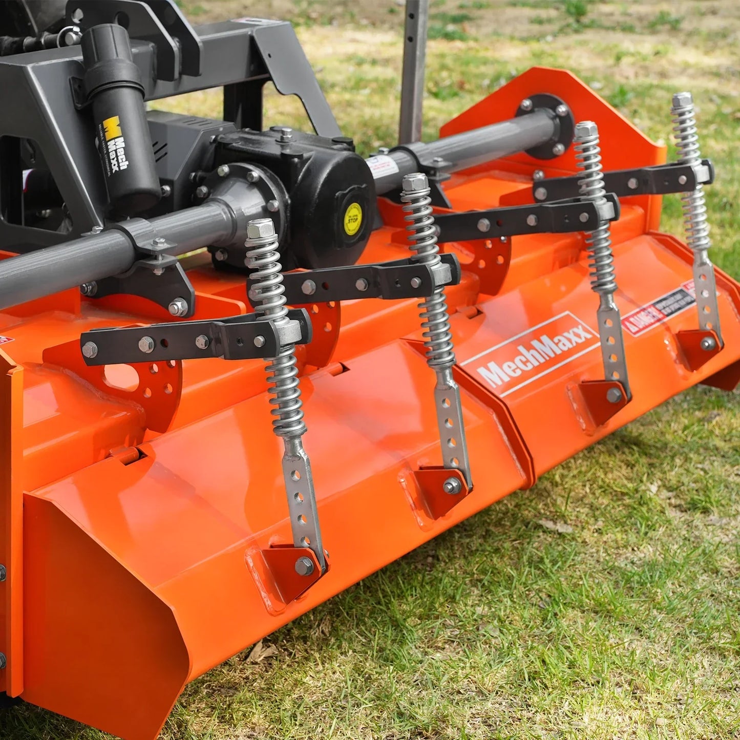 MechMaxx HRT80 Rotary Tiller 80" Heavy Duty 3 Point Hitch Cat.2 Gear Drive PTO Shaft Included Slip Clutch 40-80 HP New