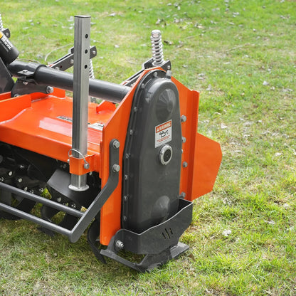 MechMaxx HRT80 Rotary Tiller 80" Heavy Duty 3 Point Hitch Cat.2 Gear Drive PTO Shaft Included Slip Clutch 40-80 HP New