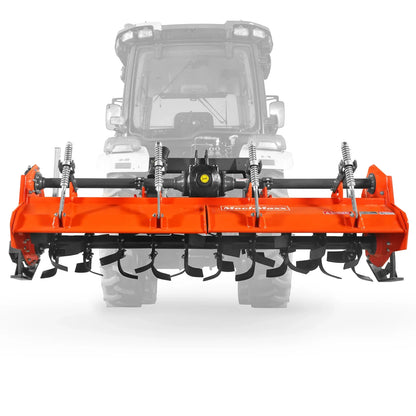 MechMaxx HRT90 Rotary Tiller 90" Heavy Duty 3 Point Hitch Cat.2 Gear Drive PTO Shaft Included Slip Clutch 50-90 HP New