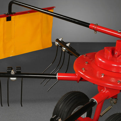 MechMaxx HT100 Hay Rake 100" 3-Point Hitch 6 Rotary Pull-Type Tedder 15-50 HP New
