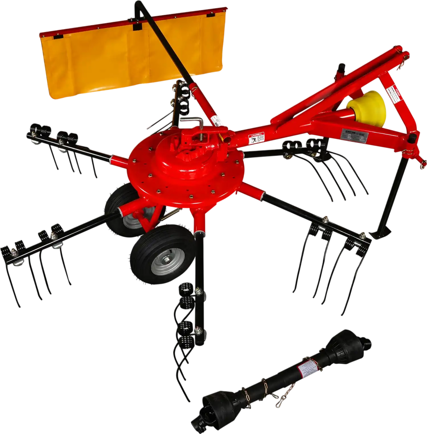 MechMaxx HT100 Hay Rake 100" 3-Point Hitch 6 Rotary Pull-Type Tedder 15-50 HP New