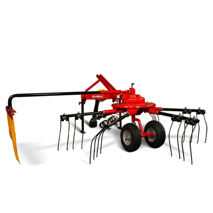MechMaxx HT100 Hay Rake 100" 3-Point Hitch 6 Rotary Pull-Type Tedder 15-50 HP New