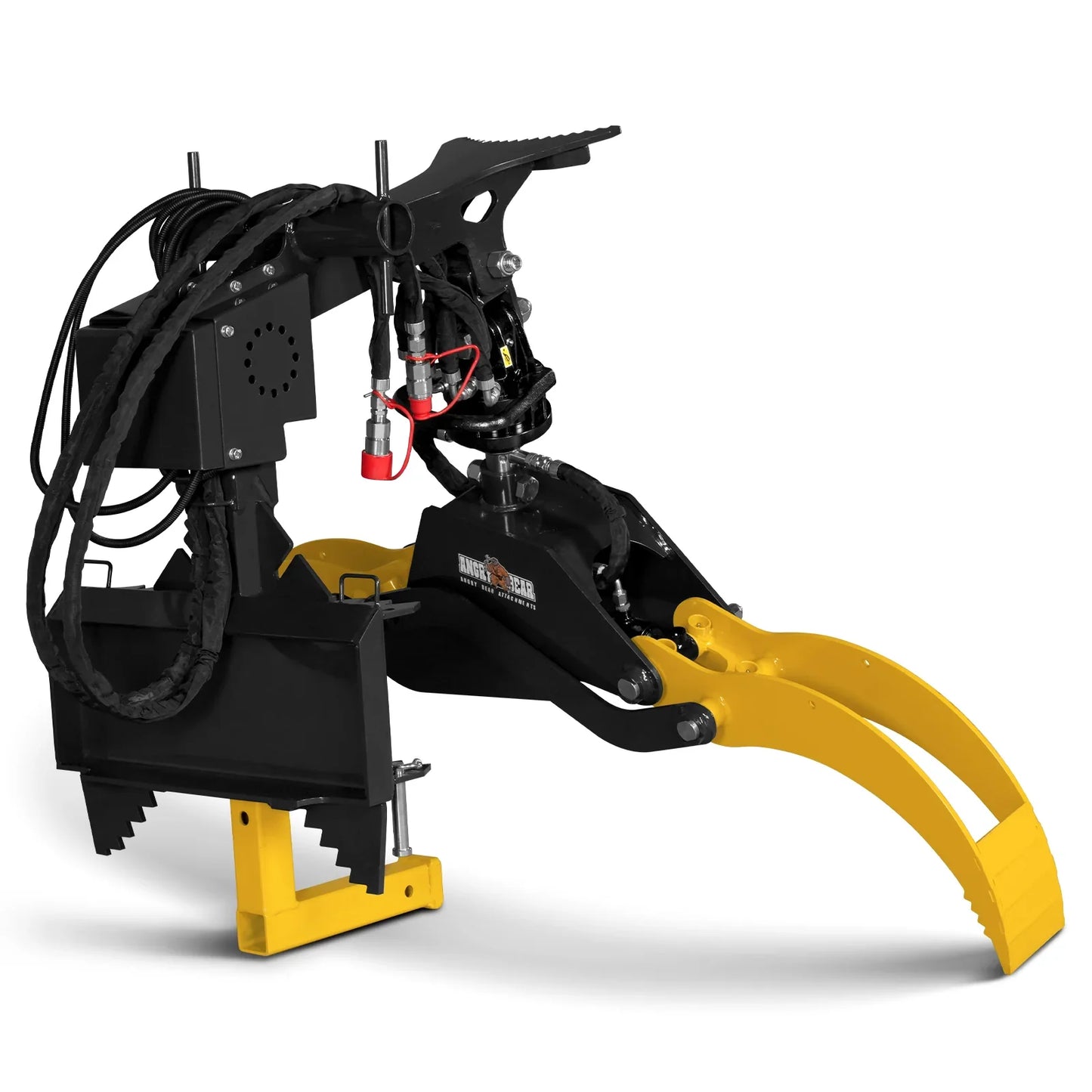 MechMaxx RLG61 Skid Steer Grapple Attachment 59" Hydraulic Rotating Log Grapple 1500 lbs Lift Capacity 360 Degree Rotation New