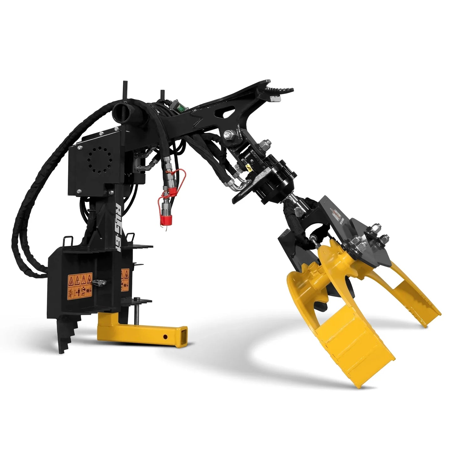 MechMaxx RLG61 Skid Steer Grapple Attachment 59" Hydraulic Rotating Log Grapple 1500 lbs Lift Capacity 360 Degree Rotation New
