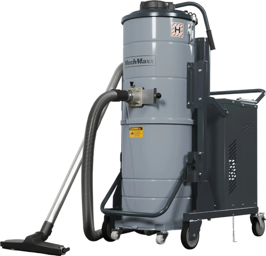 MechMaxx IVB480 Wet Dry Vacuum Industrial HEPA Filter Continuous Duty 8.6 HP 364 CFM 26.4 Gallon 480V 3Phase New