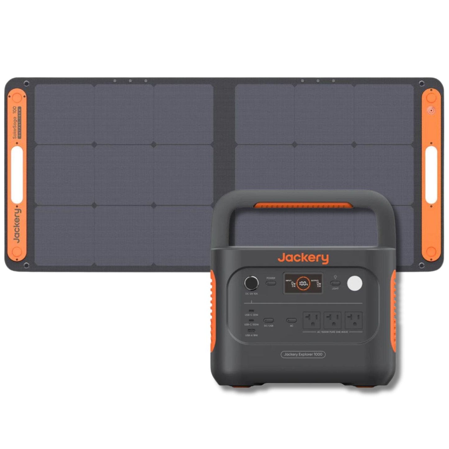 Jackery Explorer 1000v2 Solar Generator With 1 100W SolarSaga Panel