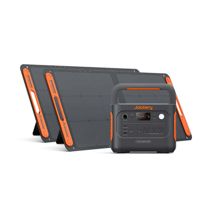 Jackery Explorer 1000v2 Solar Generator With 2 100W SolarSaga Panels