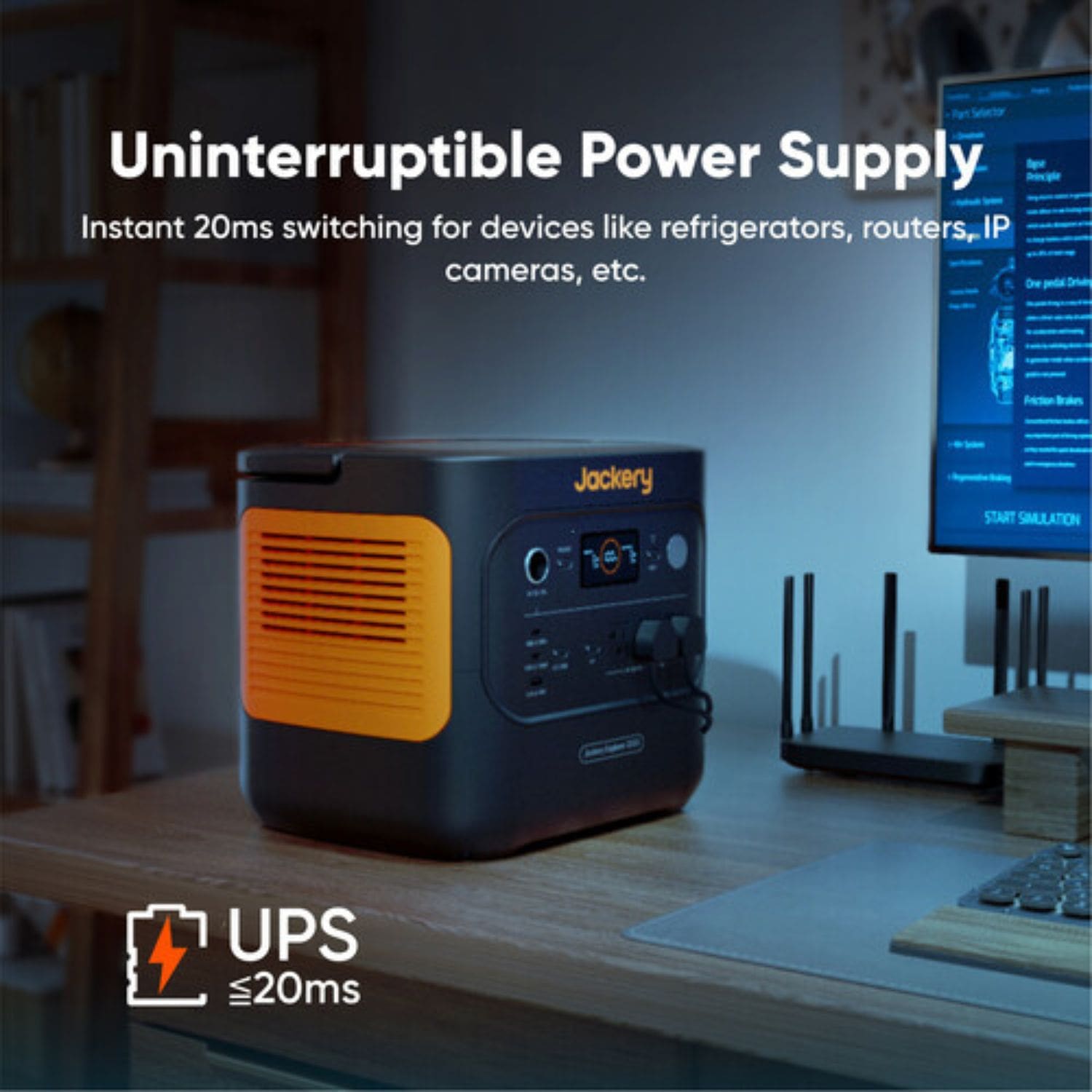 Jackery Explorer 2000 v2 Portable Power Station placed on a table