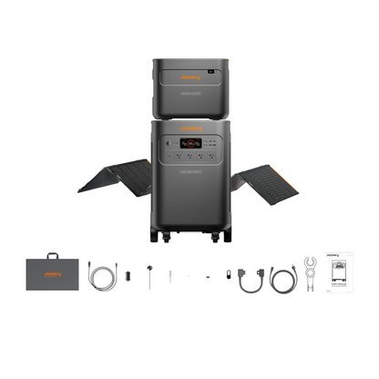 Jackery Explorer 5000 Plus + 1 x E5000 Expansion Battery + 1 x 500X Solar Panel Inclusions