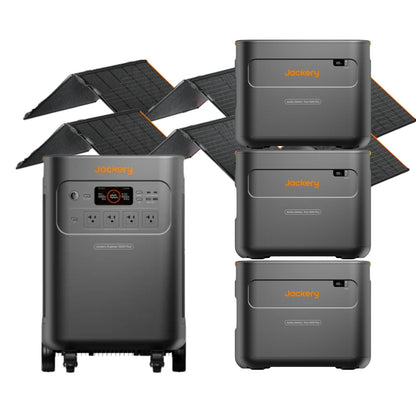 Jackery Explorer 5000 Plus + 3 Jackery Battery Pack 5000 Plus + 2 Jackery SolarSaga 500 X