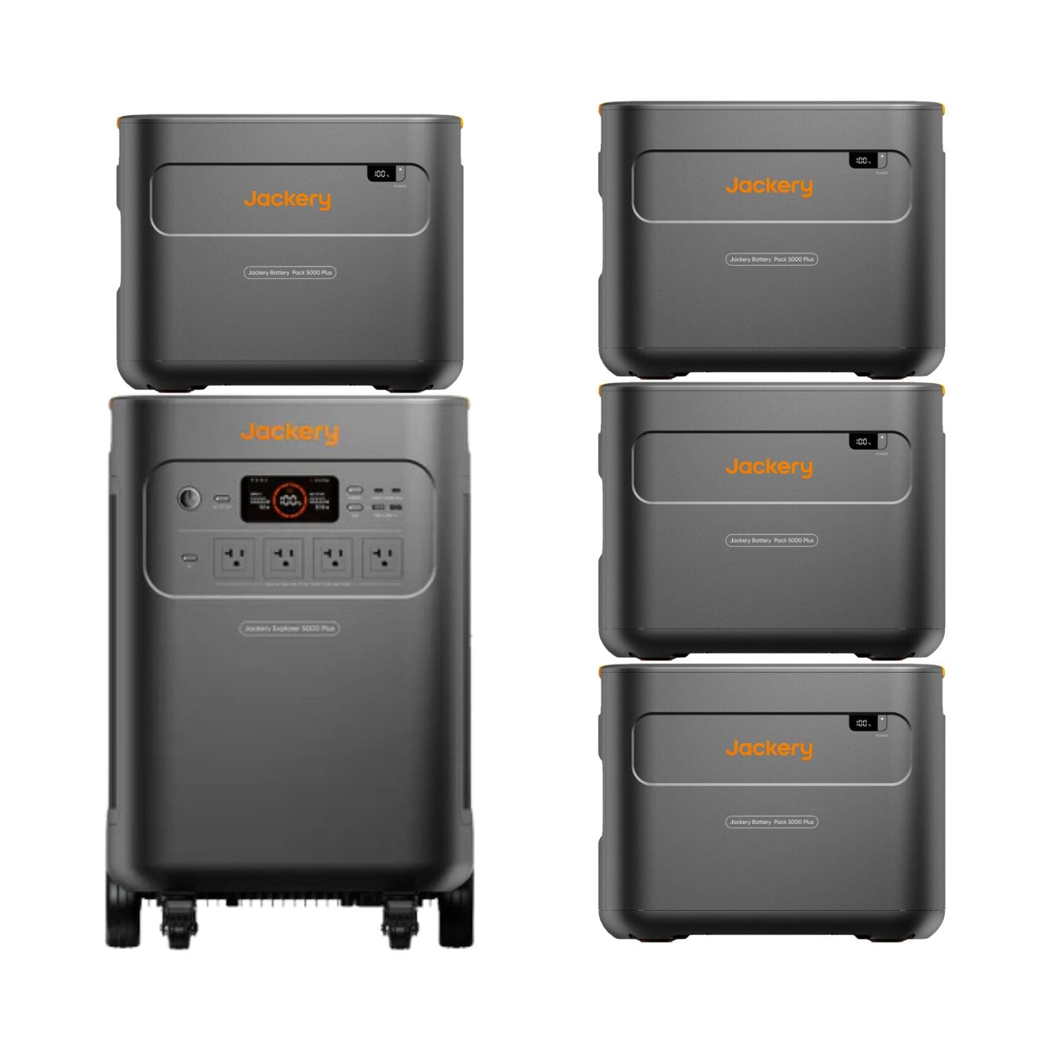 Jackery Explorer 5000 Plus + Four Jackery Battery Pack 5000 Plus