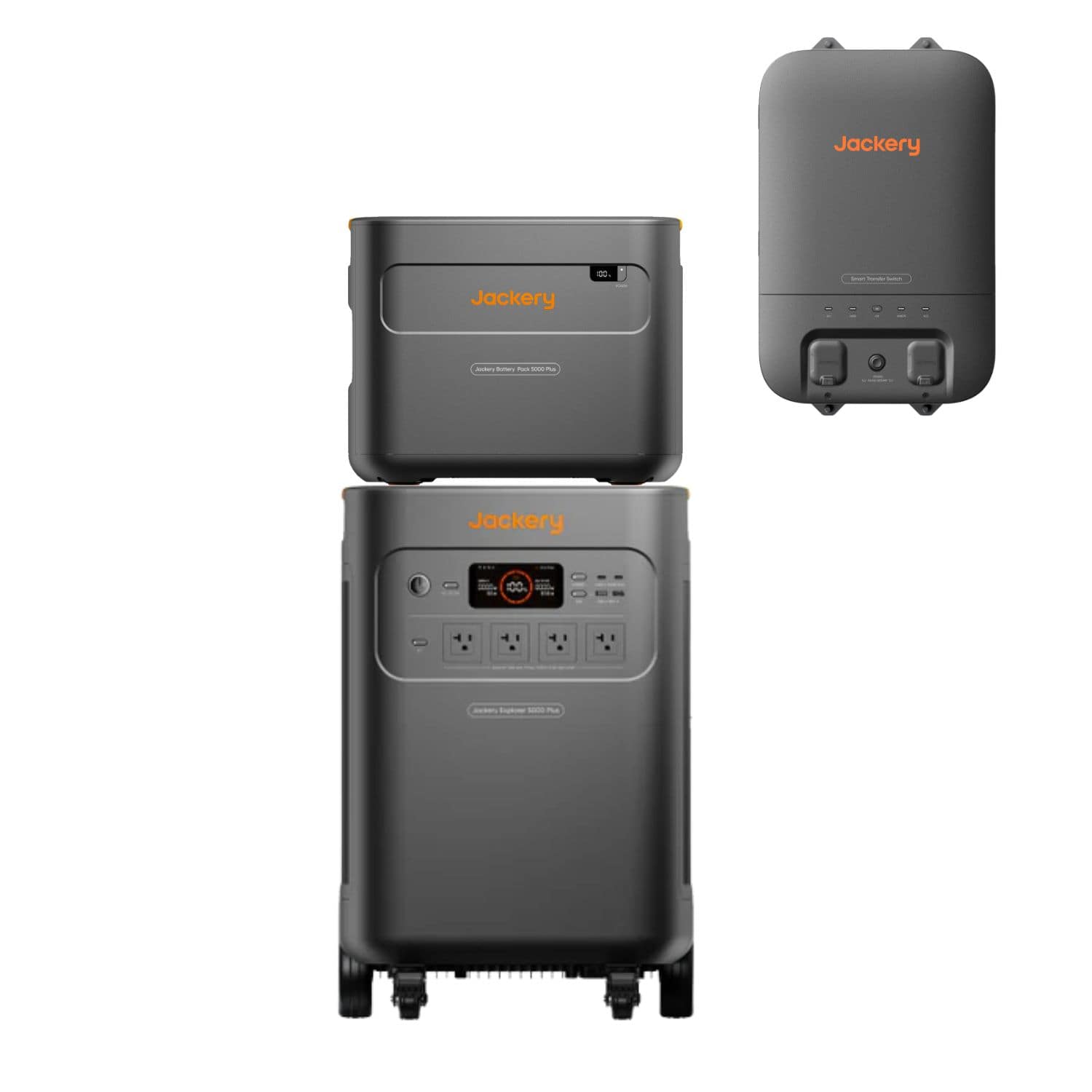 Jackery Explorer 5000 Plus + Jackery Battery Pack 5000 Plus + Jackery Smart Home Transfer Switch