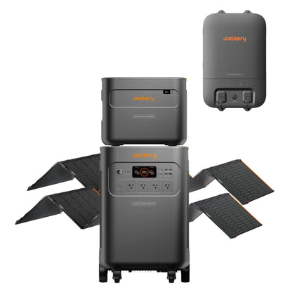 Jackery Explorer 5000 Plus + Jackery Battery Pack 5000 Plus + Jackery Smart Home Transfer Switch + 2 Jackery SolarSaga 500 X