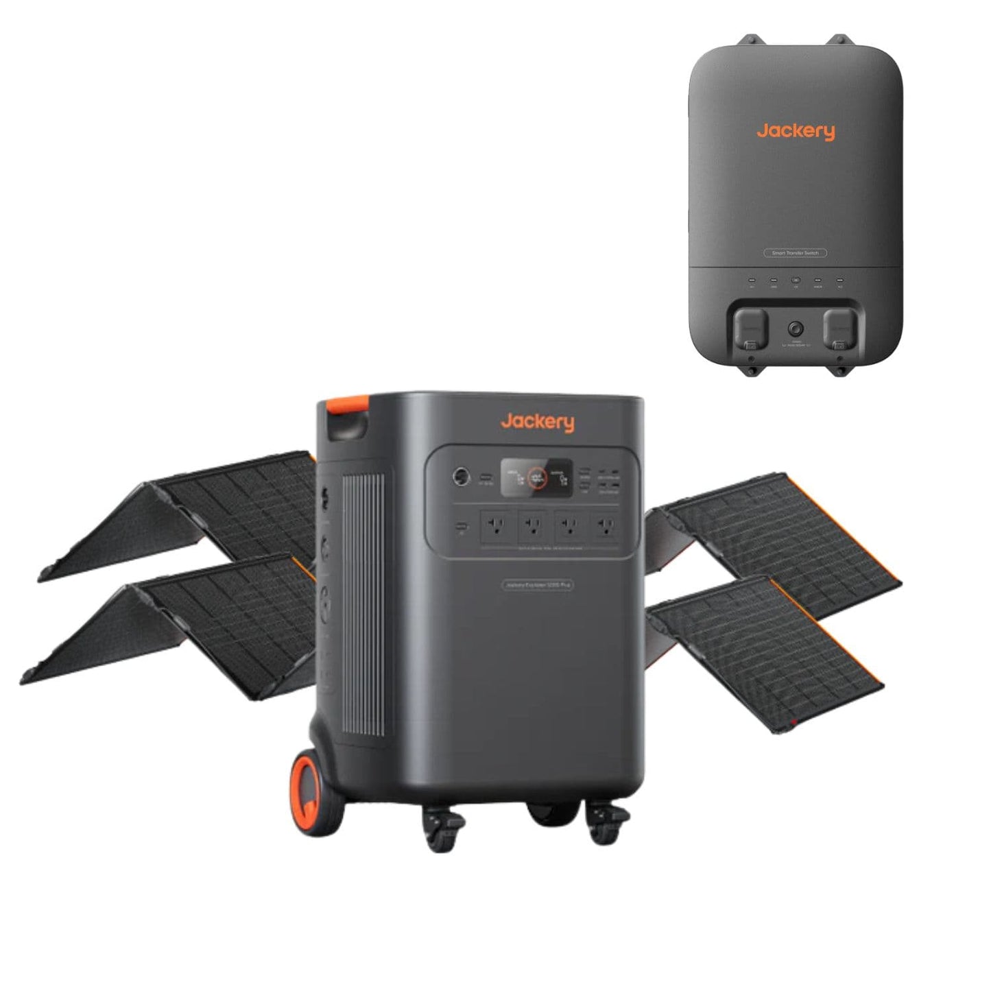 Jackery Explorer 5000 Plus  + Two Jackery SolarSaga 500 X Jackery Smart Home Transfer Switch