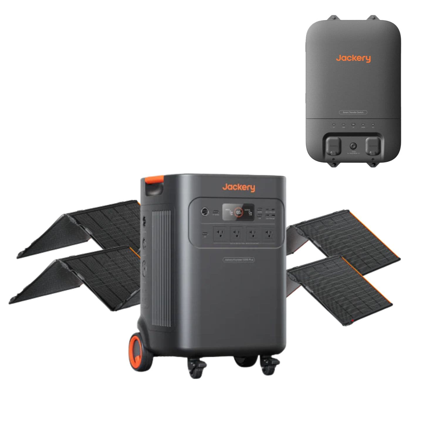 Jackery Explorer 5000 Plus  + Two Jackery SolarSaga 500 X Jackery Smart Home Transfer Switch