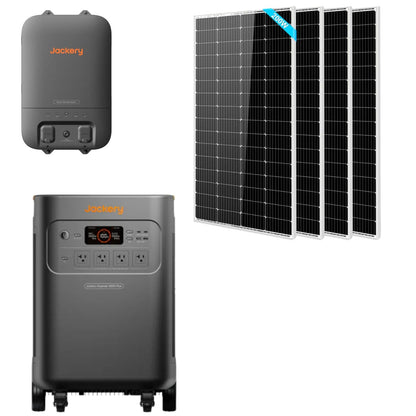 Jackery Explorer 5000 Plus Whole-Home Backup with 1 x Smart Home Transfer Switch and 4 x 200W SunGold Power Solar Panels