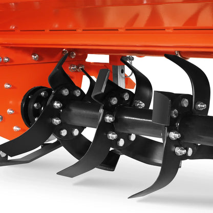 MechMaxx LRT53 Rotary Tiller 53" 3 Point Hitch Cat.1 Chain Drive PTO Shaft Included Shear Bolt 18-35 HP New