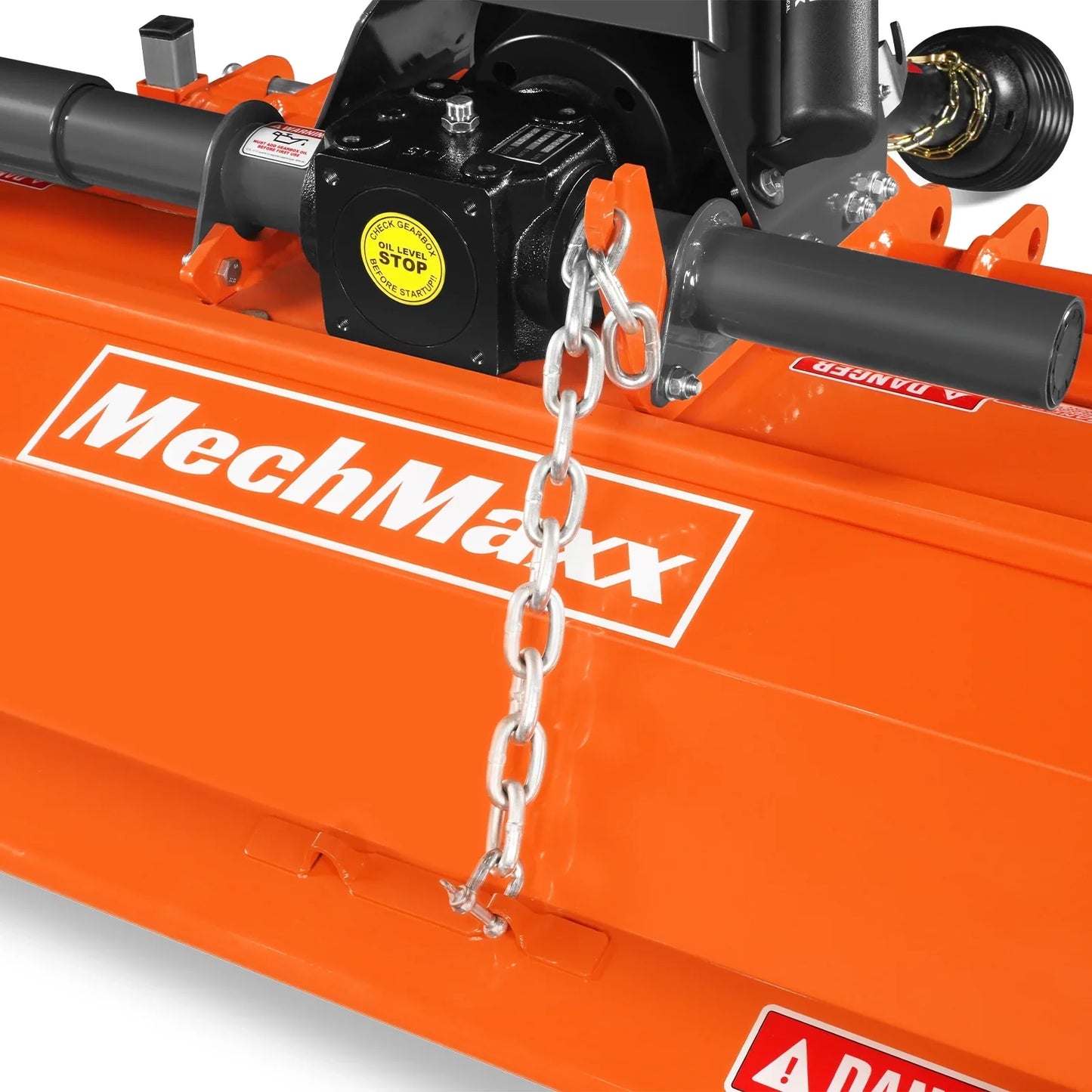 MechMaxx LRT42 Rotary Tiller 42" 3 Point Hitch Cat.1 Chain Drive PTO Shaft Included Shear Bolt 15-35 HP New
