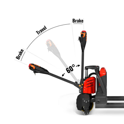 MechMaxx LPT44 Pallet Jack 4400 lbs Lithium-ion Electric 45x27" Fork 48V 30Ah Removable Battery Walkie Type New