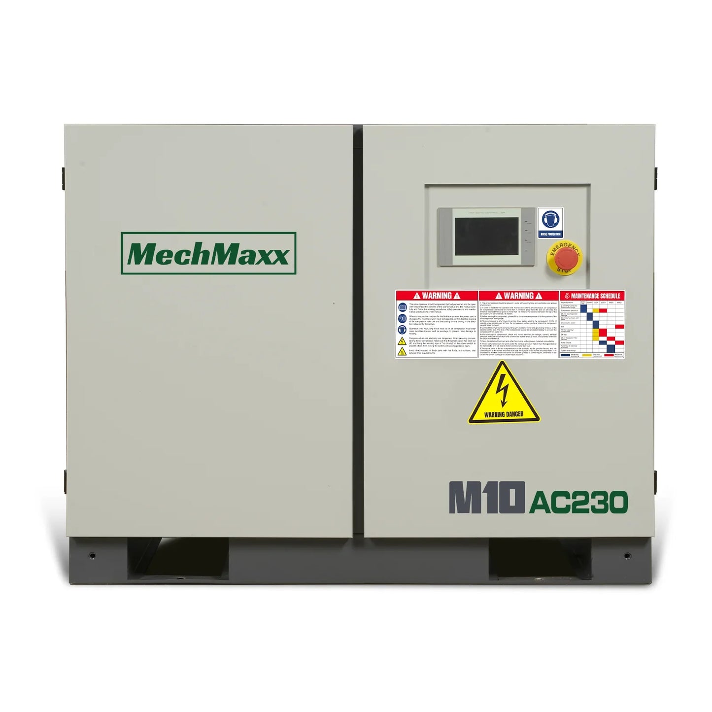 MechMaxx M10AC230 Air Compressor 10HP Rotary Screw 32 CFM 116 PSI 230V 3-Phase Industrial-Grade New