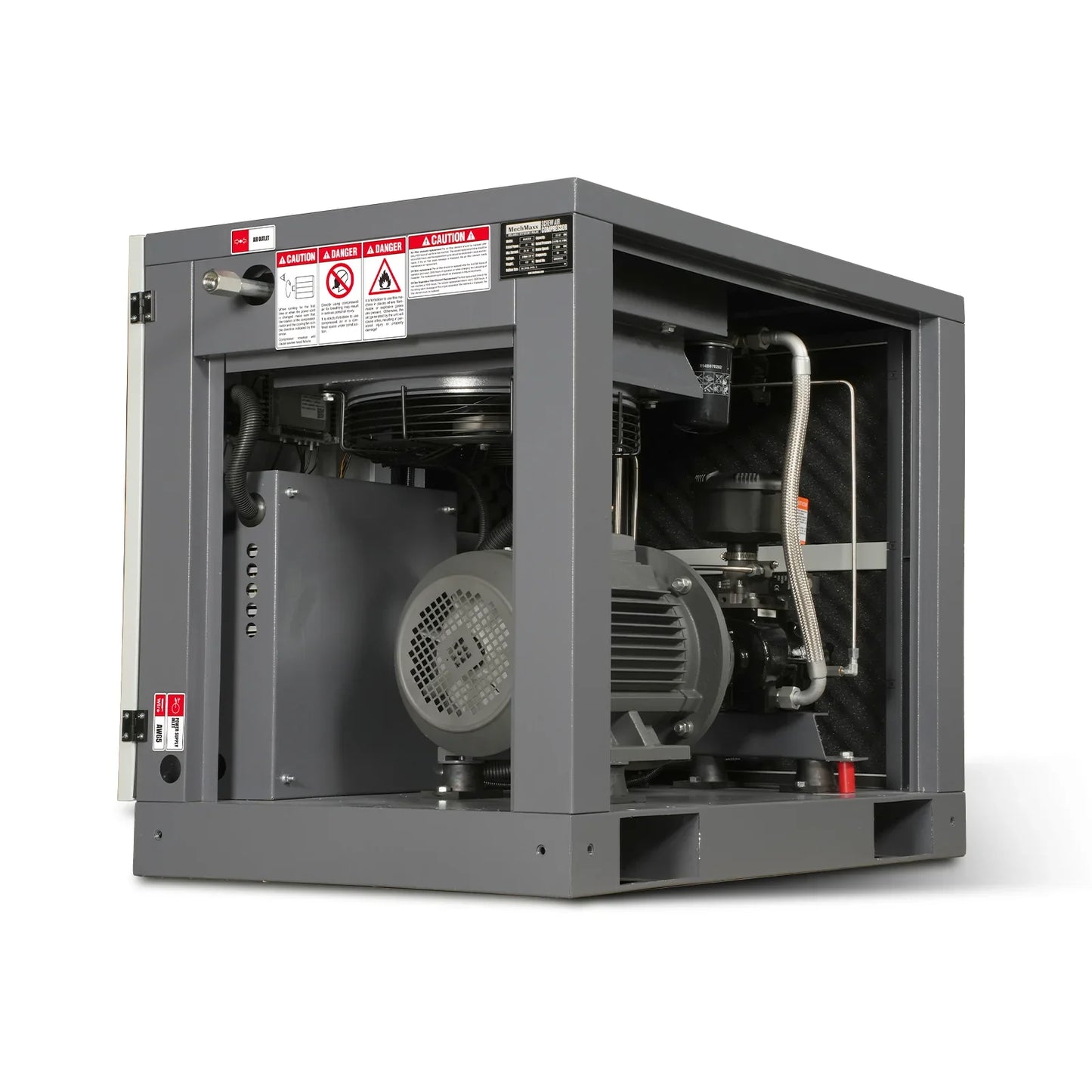 MechMaxx M10AC460 Rotary Screw Air Compressor 10HP 32 CFM 116 PSI 460V 3-Phase Industrial-Grade New