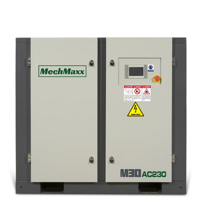 MechMaxx M30AC230 Air Compressor 30HP Rotary Screw 106 CFM 116 PSI 230V 3-Phase Industrial-Grade New