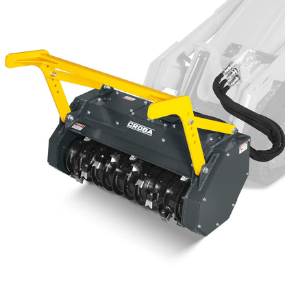 MechMaxx MCH37 Skid Steer Mulcher 37" Mini Drum Forestry Brush Mulcher Attachment 11 to 16 GPM New
