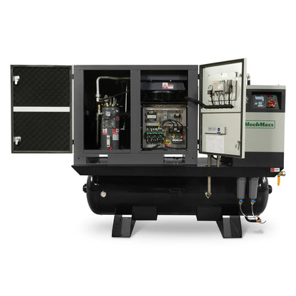 MechMaxx ML10 Air Compressor 10HP Rotary Screw with Dryer 66-Gal ASME Tank 32 CFM 116 PSI 230V 3-Phase Industrial Grade New