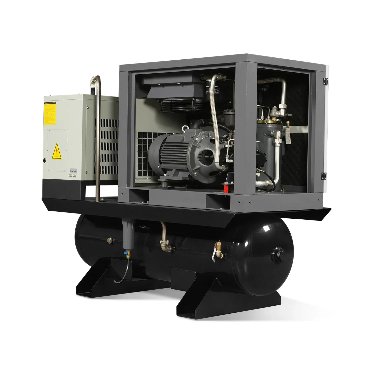 MechMaxx ML10 Air Compressor 10HP Rotary Screw with Dryer 66-Gal ASME Tank 32 CFM 116 PSI 230V 3-Phase Industrial Grade New
