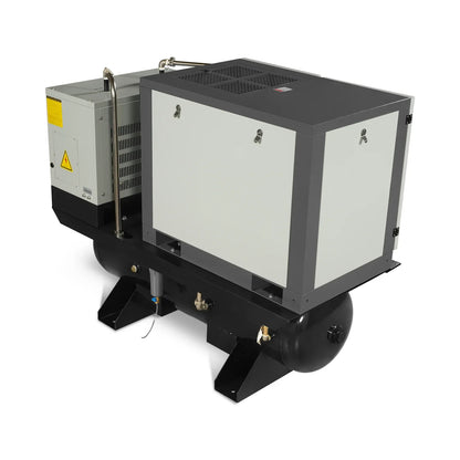 MechMaxx ML1046 Rotary Screw Air Compressor 10HP Combined with Dryer 66-Gal ASME Tank 32 CFM 116 PSI 460V 3-Phase Industrial Grade New