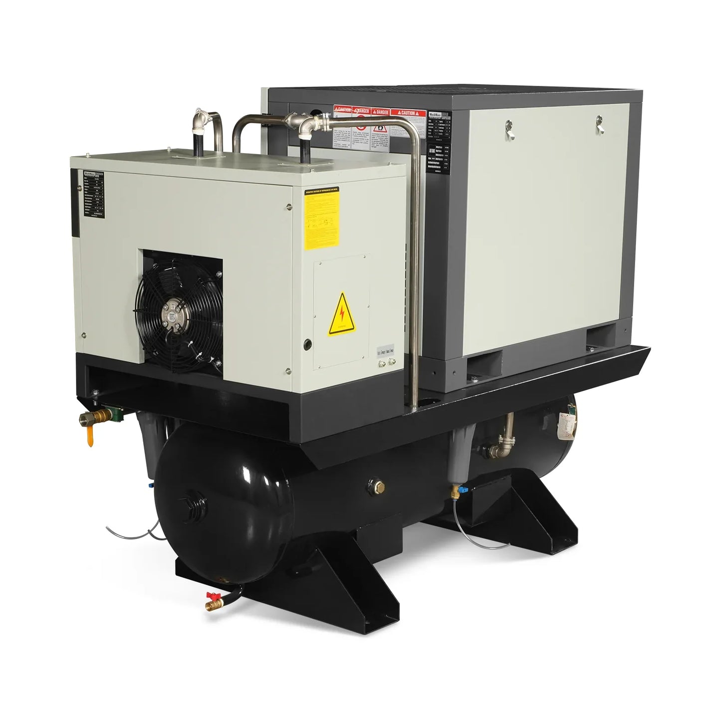 MechMaxx ML10 Air Compressor 10HP Rotary Screw with Dryer 66-Gal ASME Tank 32 CFM 116 PSI 230V 3-Phase Industrial Grade New
