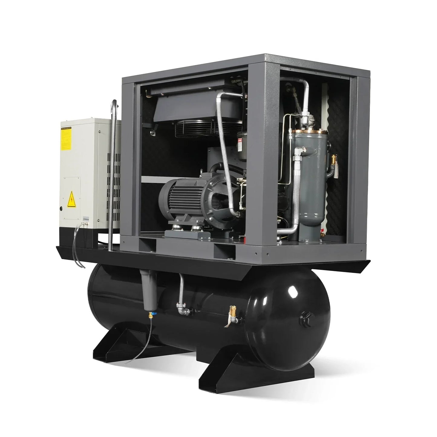MechMaxx ML15 Air Compressor 15HP Rotary Screw with Dryer 105-Gal ASME Tank 45 CFM 116 PSI 230V 3-Phase Industrial Grade New