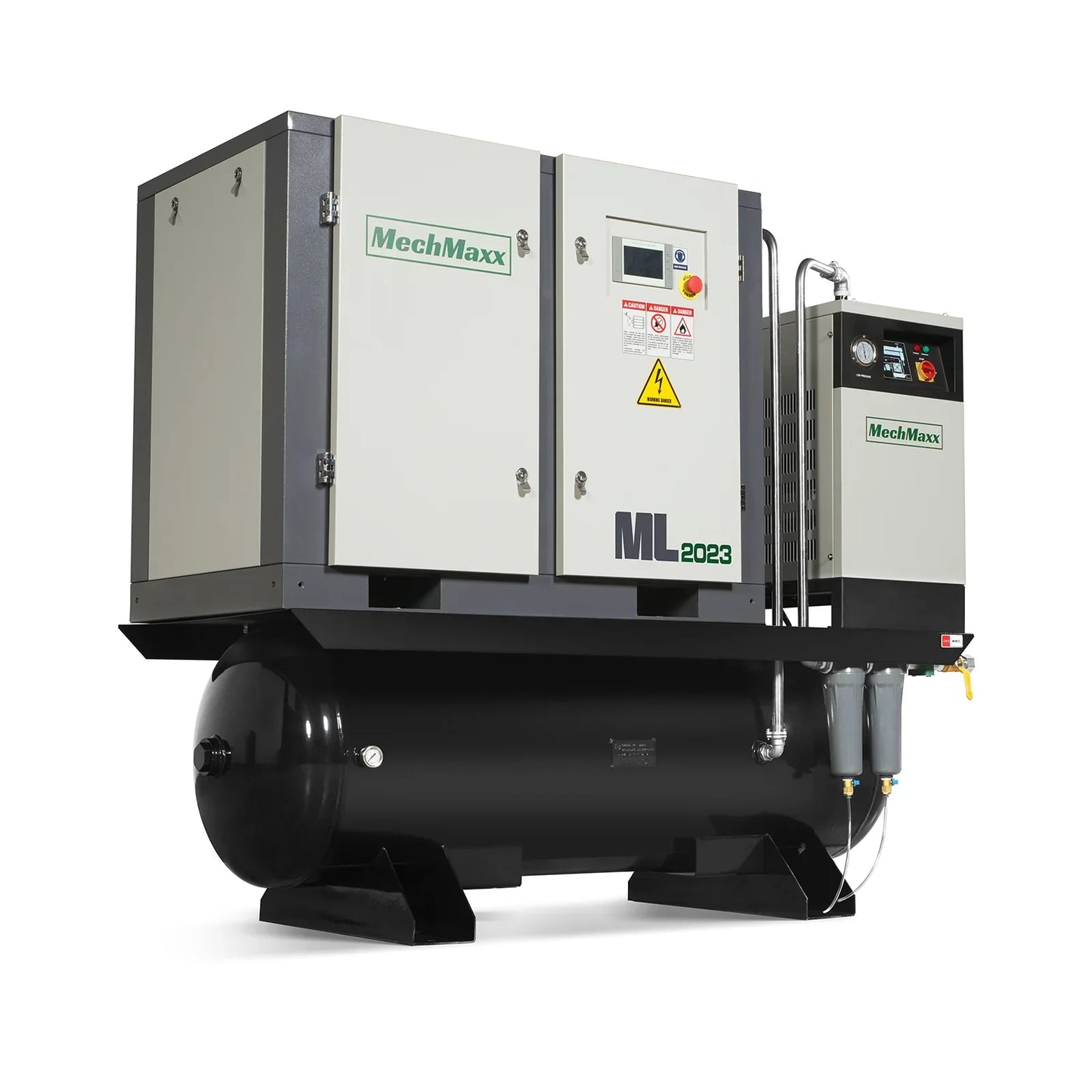 MechMaxx ML20 Air Compressor 20HP Combined Rotary Screw with Dryer 105-Gal ASME Tank 78 CFM 116 PSI 230V 3-Phase Industrial Grade New